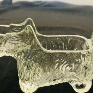 Clear Glass Dog-Shaped Dish